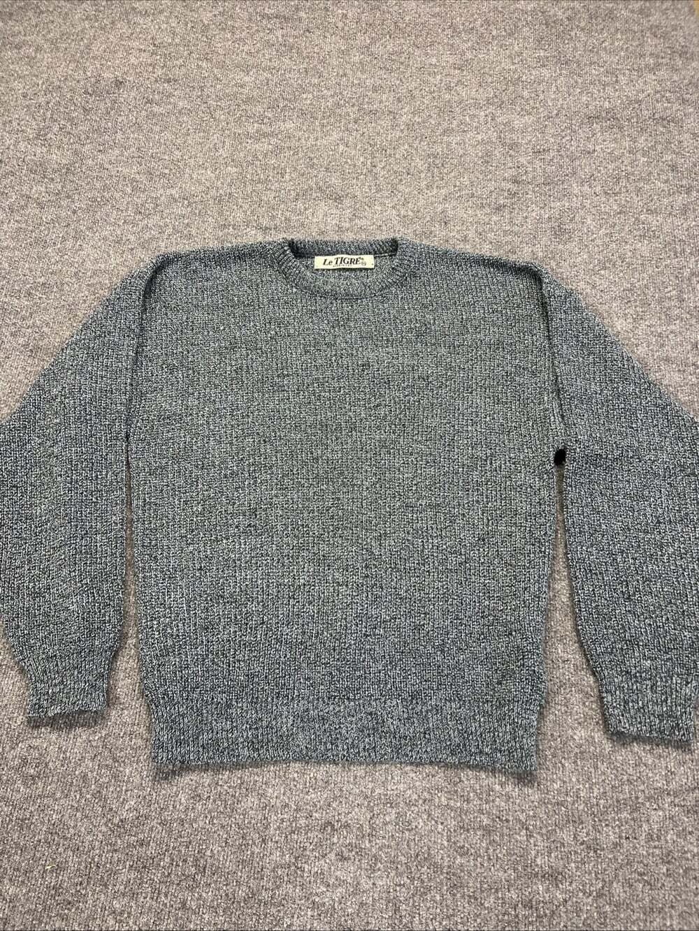 Vtg Le Tigre Sweater Men’s Size XL Gray USA